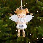 Personalised Childs Christmas Xmas Tree Decoration Ornament - Angel Boy or Girl (Girl Angel)