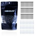 Homdum Nylon Plug with Screws 2 inch (50 mm screw with plastic sleeve) Pack of 60. (2")