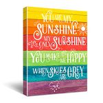 You Are My Sunshine Sign Canvas Wall Art, Prints Framed Artwork Gifts Children's Nursery Bedroom Decoration, Canvas Wall Art Printing for Kids Baby Bedroom Decoration Size 12x16