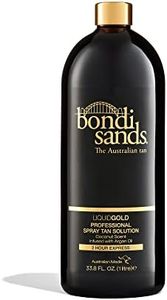 Bondi Sands Professional Solution Liquid Gold Salon Mist | Salon-Quality Formula Dries Quickly + Develops a Golden Glow, Enriched with Argan Oil, Vegan + Cruelty Free, Coconut Scent | 1 Litre/35.2 Oz
