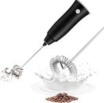 CARDEX Electric Handheld Milk Wand Mixer Frother for Latte Coffee Hot Milk, Milk Frother for Coffee, Egg Beater, Hand Blender, Coffee Beaterr (Coffee beaterr) (Black Beater)