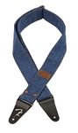 Fender x Wrangler Riveted Denim Guitar Strap, Indigo