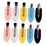 Street27 Multicolor No Bend Hair Clips Pin Curl Clips Makeup No Crease Hair Clips For Women (Pack Of 10)