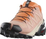 Salomon Women's Speedcross 5 trail running and hiking shoe, Cameo Brown/Black/Bird of Paradise, 7.5 US