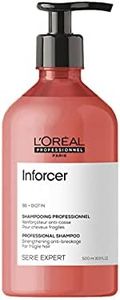 L'Oreal Professionnel Hair Shampoo, Inforcer Strengthening Shampoo, Protects, Prevents Breakage and Adds Softness, For Weak, Fragile and Damaged Hair Types, With Biotin, 500 ML