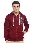 Amazon Brand - INKAST Men's Cotton Blend Hooded Sweatshirt (AW19INK12_Vintage Maroon_S)