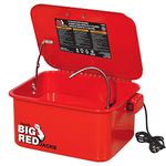 Big RED T10035 Torin Portable Steel Cabinet Parts Washer with 110V Electric Pump, 3.5 Gallon Capacity