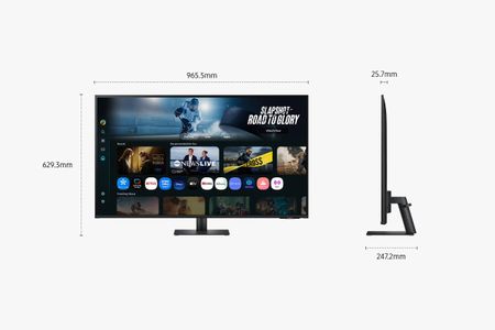 Samsung 43" 4K Smart Monitor – UHD Display, Streaming Ready