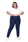 FITWINGS High Waist Plus Size Women's Denim Slim Fit Stretchable Jeggings (6XL, Blue)