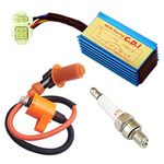 YOFMOO Performance Ignition Coil + Spark Plug A7TC + 6 Pins CDI GY6 50cc - 110cc 125cc 150cc 4-stroke Engines Scooter ATV Go Kart Moped Quad Pit Dirt Racing Bike