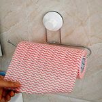 MY HEART Stainless Steel Suction Cup Towel Rack Tissue Roll Paper Holder