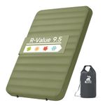 Rilextec 4" Thick Self-Inflating Camping Pad with Memory Foam, Insulation & Pump Sack, Portable Mat for Tent, Car, Truck or Van, 4 Season Camp Air Mattress (Double)