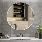 Frameless Round Wall Mounted Mirror Frameless Bathroom Living Room A Must have Mirror Home Decor (40x40cm)