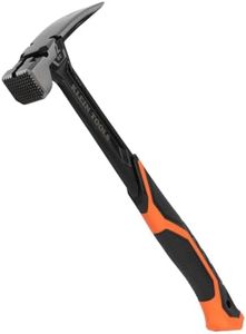 Klein Tools H80922SM Milled Face Framing Hammer with Straight Claw, 22-Ounce Forged Steel, Magnetic Nail Starter and Extra-Large Squared Strike Face