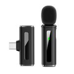 Digitek DWM-010 Mic Wireless with Type-C, Mic for YouTube Wireless Recording, 2.4GHz Wireless Microphone with Noise Reduction, 40m Range, 7H Battery, LED Light Indicator