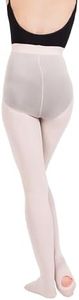 Body Wrappers Girls Convertible Tights - Style C81 (M-L, Dance Pink)