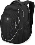 Swissdigital Terabyte TSA-Friendly Water-Resistant Large Backpack, Business Laptop Backpack for Men with USB Charging Port/RFID Protection Big School Bookbag Fits up to 15.6" Travel Laptop Backpack