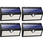 HETP Solar Lights Outdoor, 【4 Pack】 78 LED Solar Motion Sensor Security Lights - Solar Powered Lights Waterproof Wireless Wall Lights Solar Lamps with 3 Intelligent Modes for Outside