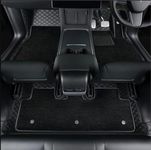 10D Car Floor Mat for Jeep Cheerokee | Luxury Leather with Grass Mat Complete Set | 100% Waterproof and Washable - Custom Fitted Car Foot Mats - Black