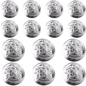 14Pcs Metal Blazer Button Set, Suit Buttons for Men Women, Vintage Silver Buttons for, Blazer, Suits, Sport Coat, Uniform, Jacket (18mm 23mm,Silver)