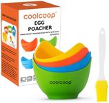 COOLCOOP Silicone Egg Poacher Cups: