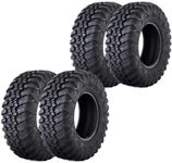 Set of 4 30x10x14 UTV Tires, 8 Ply Quad or Side By Side ATV Tire, Ridged Power Treads, Plow Through Mud and Sand, Ride Over Hard Surfaces - 30" UTV Tires