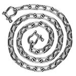 HarborCraft 6 Foot Stainless Steel 316 Anchor Chain 5/16" by 6 Foot Long 7,600 lbs Minimum Break Load with 2 Stainless Steel Shackles