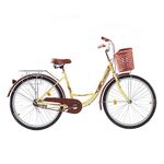 BSTSEL 26" Wheel Womens Ladies Bike & Basket 16" Frame Vintage Bike, Classic Bicycle, Retro Bicycle, Dutch Bicycle City Bike (Brown)