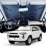 DMJN Umbrella Windshield Sun Shade for Toyota 4Runner (2017-2026), Car Sunshade for Front Windshield [Nano Ice-Crystal Coatings] UPF50+ Heat & UV Block, Protect Interior & Keep Cooler