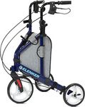 3 Wheel Rollator Walker for Seniors - Foldable Mobility Aid with Storage Pouch  