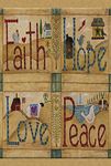 Toland Home Garden 1110778 Faith Hope Love Peace-Decorative Americana Farm Home Rustic Garden Flag