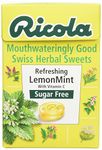 Ricola Lemon Mint Sugar Free Swiss Herb Drops 45 g (Pack of 10)