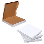 STORM TRADING GROUP Pizza Takeaway Boxes Brown or White Slim Postage Boxes Desserts, Pizza, Restaurant & Take Outs (12" WHITE - 10 Boxes)