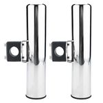 Amarine Made 2 Pack of Stainless Steel Clamp on Boat Fishing Rod Holder for Rails 7/8" to 1"