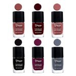 Million Colors Nail Polish Combo Pack of 6 | Long Lasting Nail Paint Quick Drying, Chip-Resistant, High Shine | Non Toxic, Paraben Free, Gift Set for Women (Neutrals, 6 ml)