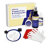 Webetop Trumpet Cleaning Kit, Care Your Trumpet with Valve Oil, Brass Polishing Spray, Slide Grease, Brushes