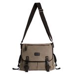 Canvas Messenger Bag Pack - Leisure 14 Inch Laptop Shoulder Satchel Briefcase Bag Crossbody bag for Men Women Teens,C2-Black