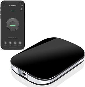 Smart Wi-Fi Garage Door Opener WiFi Wireless Garage Door Remote, Open and Close Garage Door from Anywhere, Compatible with Google Assistant White