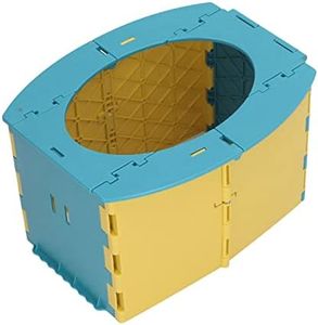 Vasino Portatile per i Viaggi dei Bambini, Sedile WC Pieghevole per Bambini Vasino da Viaggio Servizi Igienici per la Formazione Toilette Mobile Pieghevole per Auto, Campeggio (Blu Giallo)