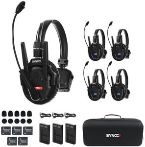 SYNCO XTALK XPro5 X5 Wireless Intercom Headset System 2.4 GHz Full Duplex 1640feet/500 Meter Communication System for Live Show Stage Performance Movie Shoot