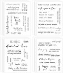 Geyee Vintage Inspirational Stickers Set, 12 Sheets Handwritten Letters Motivational Quotes Decals for Journaling, Scrapbooking, Waterproof, Black, Parchment Paper, Irregular Shape