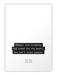 Peep Show Cant trust people Quote Poster