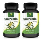 Quercetin 700mg Capsules Not Tablets High Strength Naturally High in Bioflavenoids – 60 Capsules