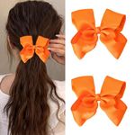 Hair Bow Alligator Clips Grosgrain Hair Bows for Girls Large Bowknot Hair Clip Hair Bow Barrette Hair Accessories for Girls Kids Bow Hair Clips 6 inch Grosgrain Hair Bows 2Pcs