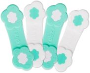 ABZ Pin Free Cloth Diaper Fasteners for Prefolds, Pre-Flats or Flat Diapers - 4 Pack - Turquoise