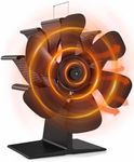 Signstek Log Burner Fan Wood Burning 4 Blades Heat Powered Fireplace Burner Stove Fan - Silent Operation - Heat Circulation for Wood/Fireplace