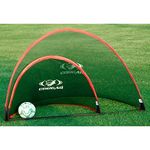 Cougar Pop Up Soccer Goal Medium 3x2 ft | Portable Collapsible Football Net Set of 2 with Carry Bag | Easy Assembly Goals for Kids, Backyard Training & Beach Play