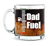 Dad Fuel Mug - 13oz Glass Coffee Mu