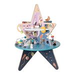 Manhattan Toy 162590 Centre Double-Decker Celestial Star Explorer Wooden Activity Center, Multicolor