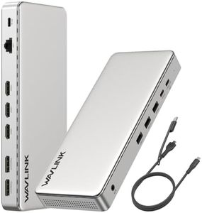 Docking Station 3 Monitors,WAVLINK SM770 Docking Station with Triple HDMI, Dual DP, 100W PD in,10Gb USB A&C,2.5G Ethernet,Compatible with MacBook Neo/Mac OS, SMI Driver & Host USB3.2 Gen 2 Required